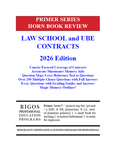 Rigos Primer Series Law School and UBE Contracts (2026 Edition)