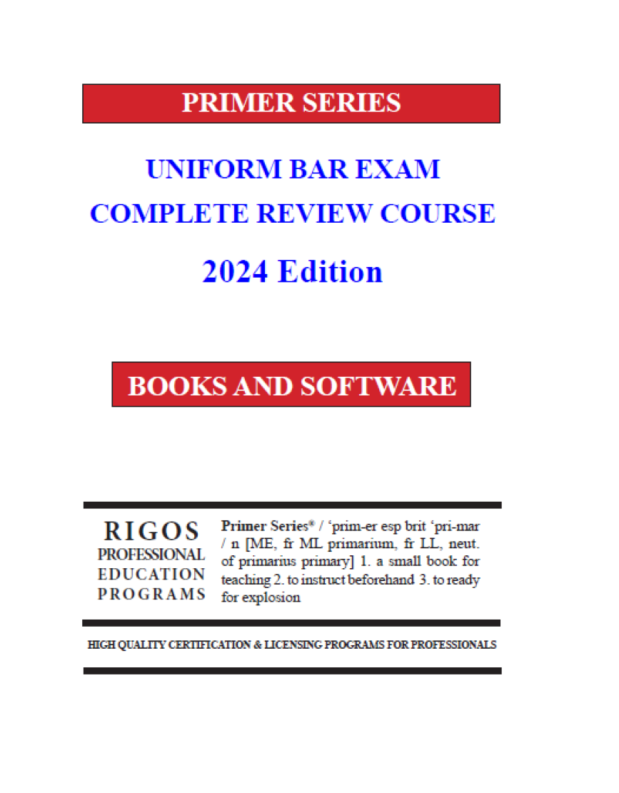 UBE Complete Review Course (2024 Edition)