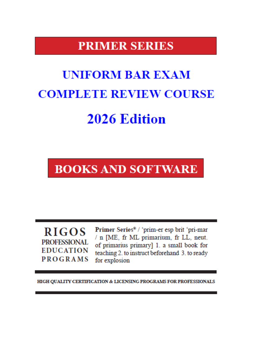 UBE Complete Comprehensive Review Course (2026 UBE Exams) – Rigos ...