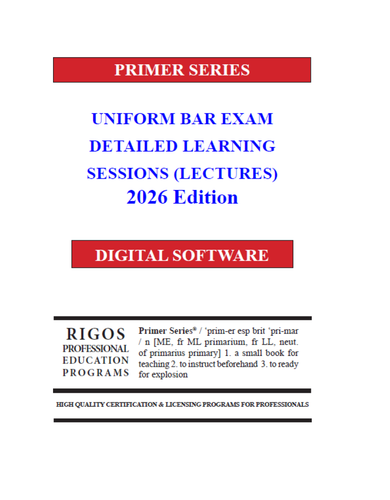 UBE Detailed Learning Sessions (2026 Edition)