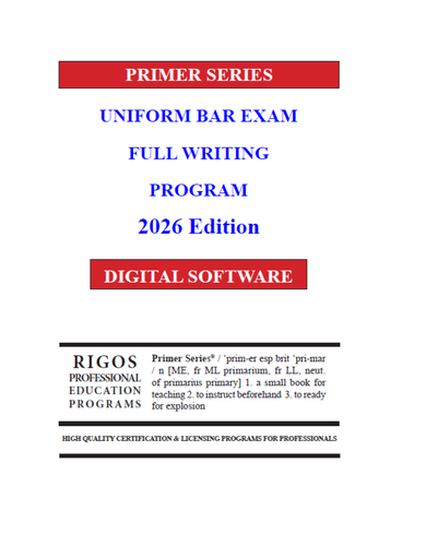 UBE Full Writing Program (16 MEE Essays and 3 MPT Tasks) (2026 Edition)