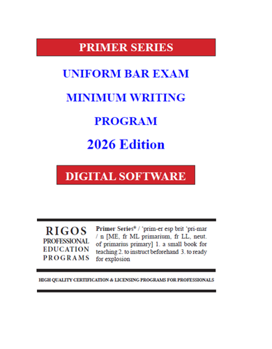 UBE Minimum Writing Program (2 MEE Essays and 1 MPT Task) (2026 Edition)