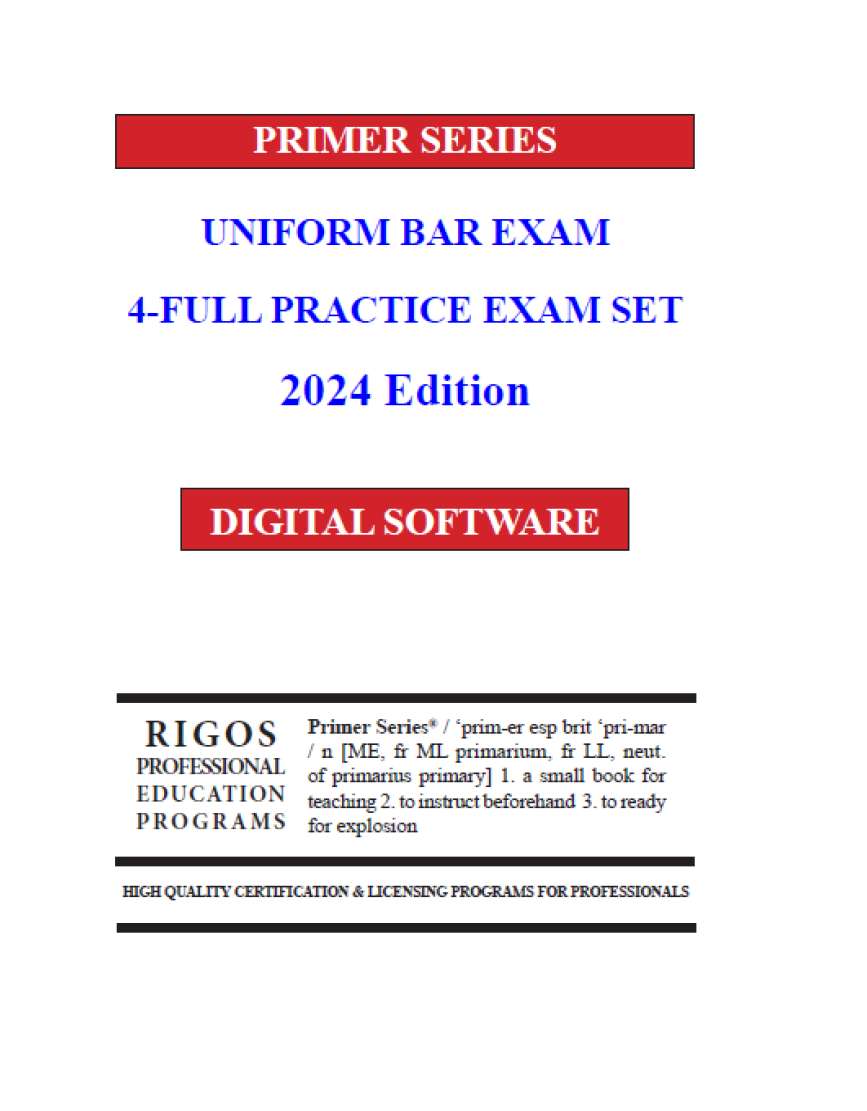 UBE 4-Full Practice Exam Sets (2024 Edition)