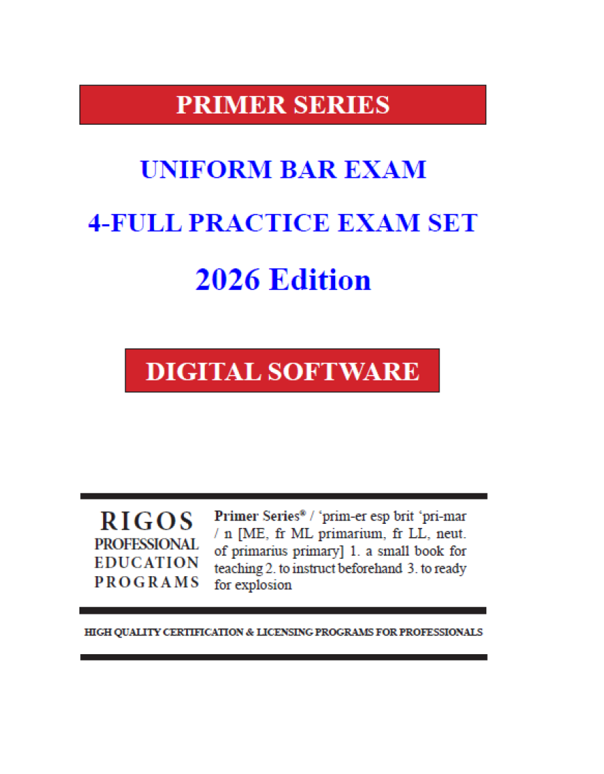 UBE 4-Full Practice Exam Sets (2026 Edition)